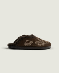 Mule Bohemian - Suede/Fur | Dark brown