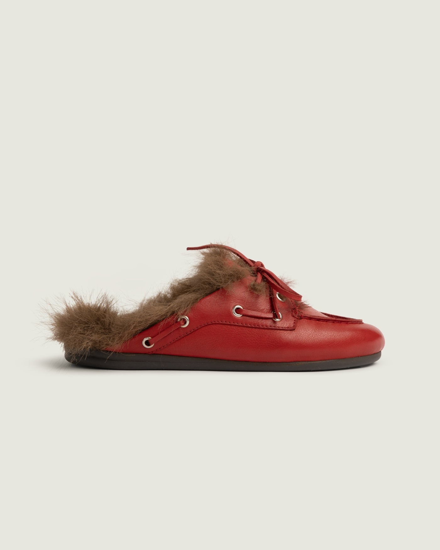 Boat Loafer Mule Hairy Fur - Soft leather | Ferrari