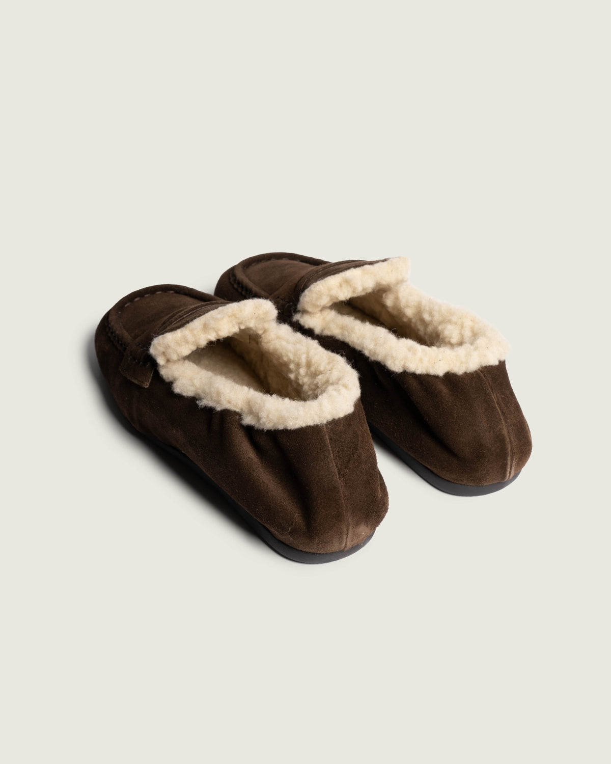 Penny Loafer Square Fur | Dark brown