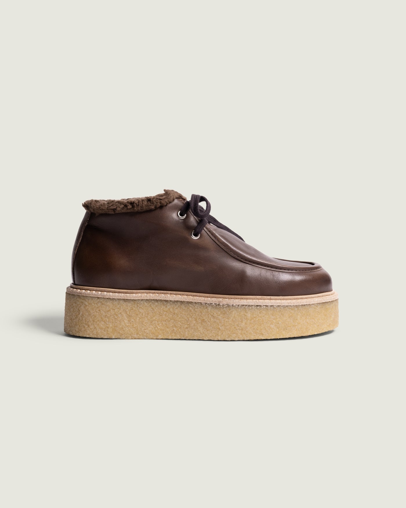 Chukka Shearling - Leather | Brown