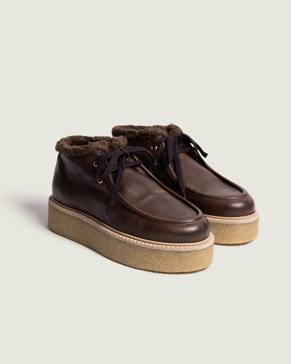 Chukka Shearling - Leather | Brown