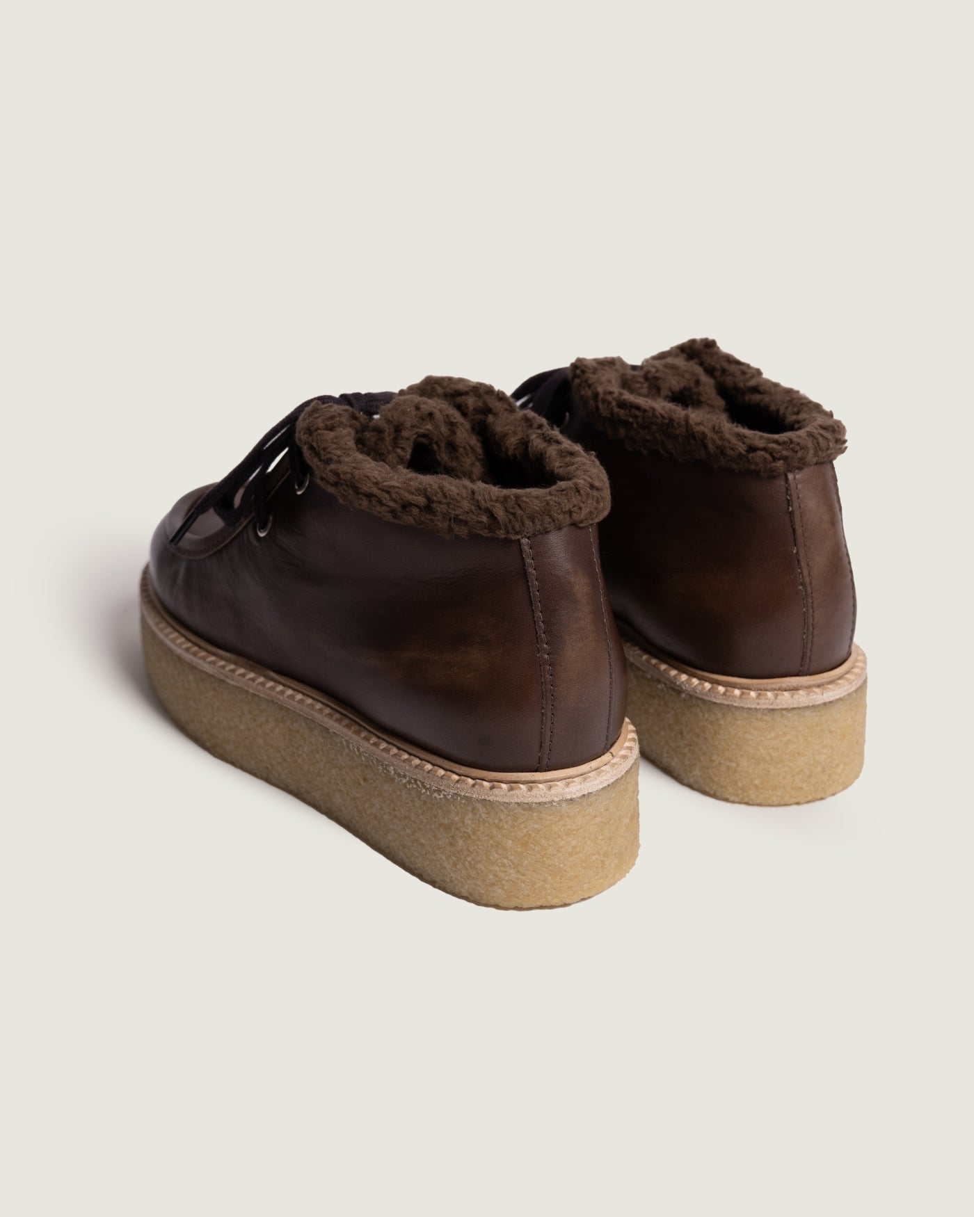 Chukka Shearling - Leather | Brown