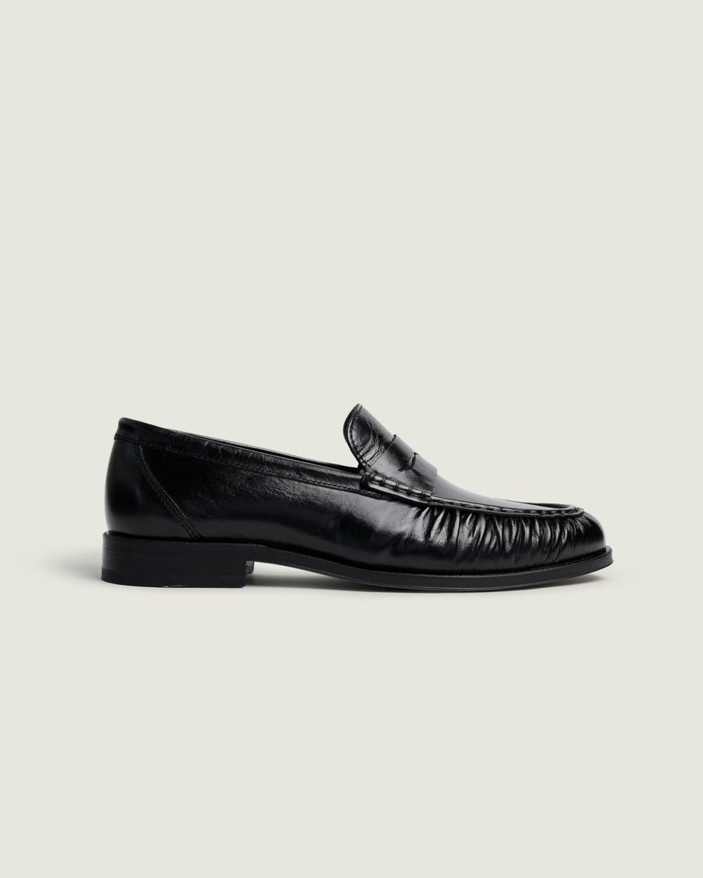 Penny Loafer Wrinkle - Leather | Black