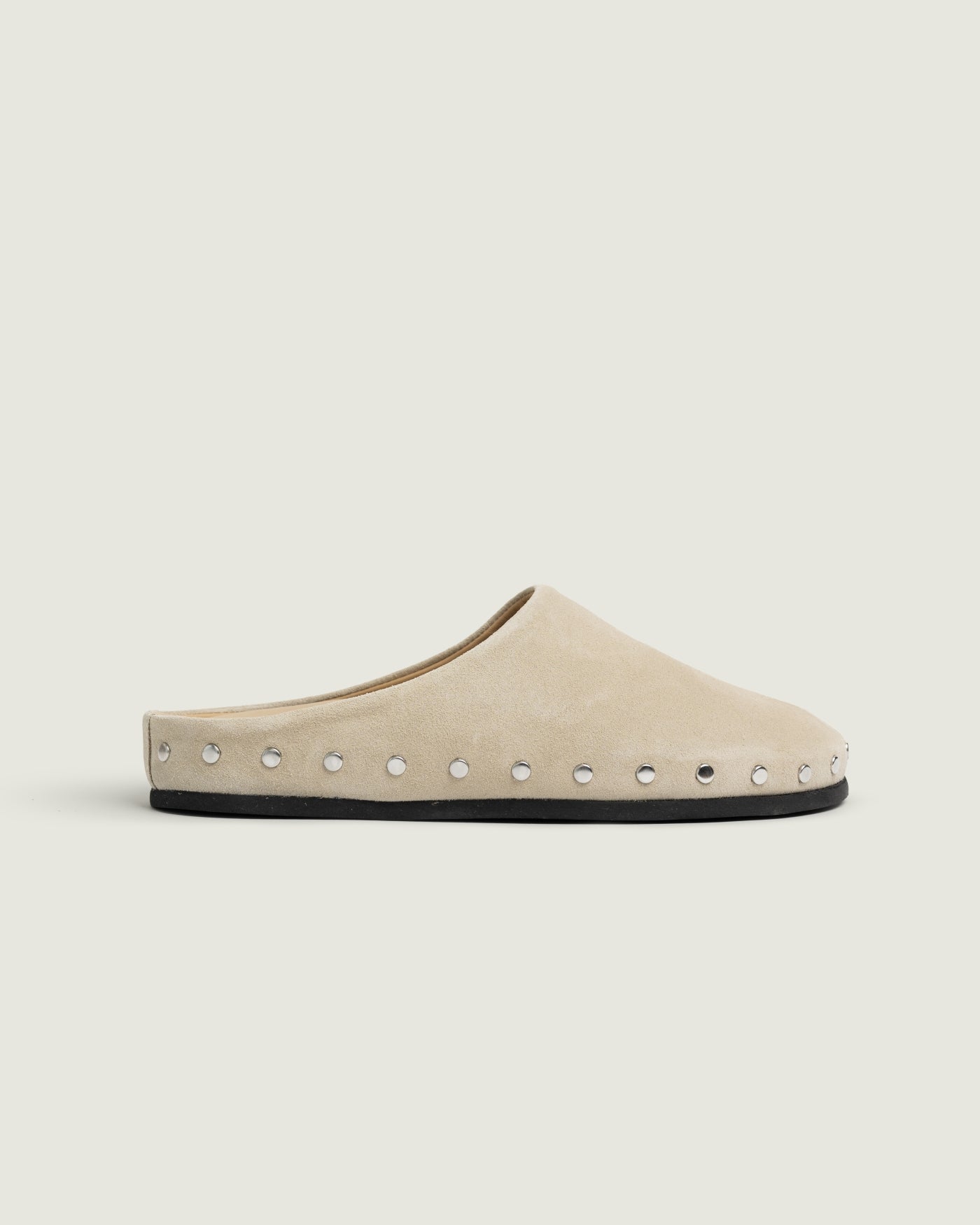 Mule - Studded | Light taupe