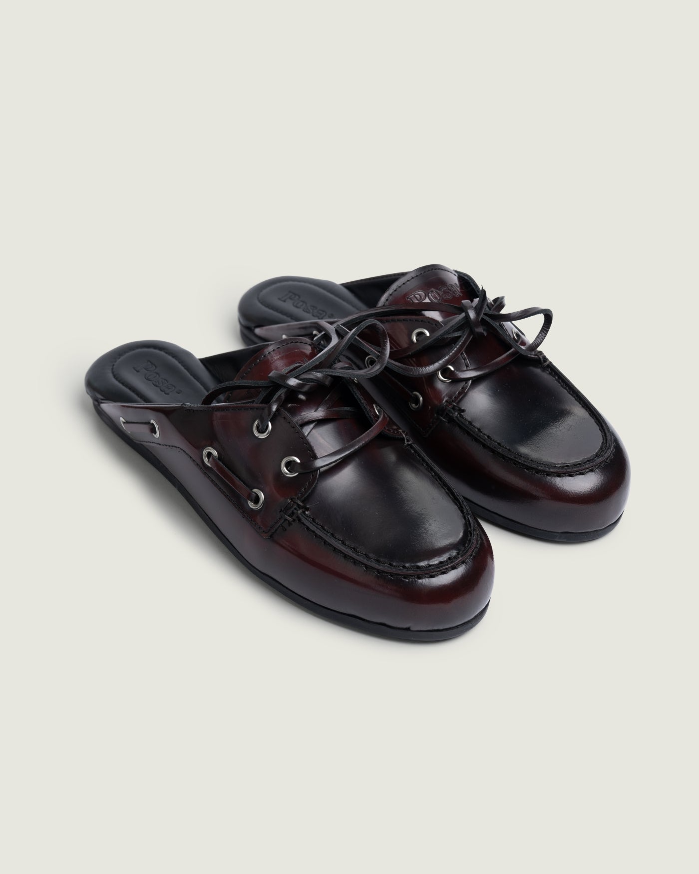 Boat Loafer Mule - Leather | Burgundy