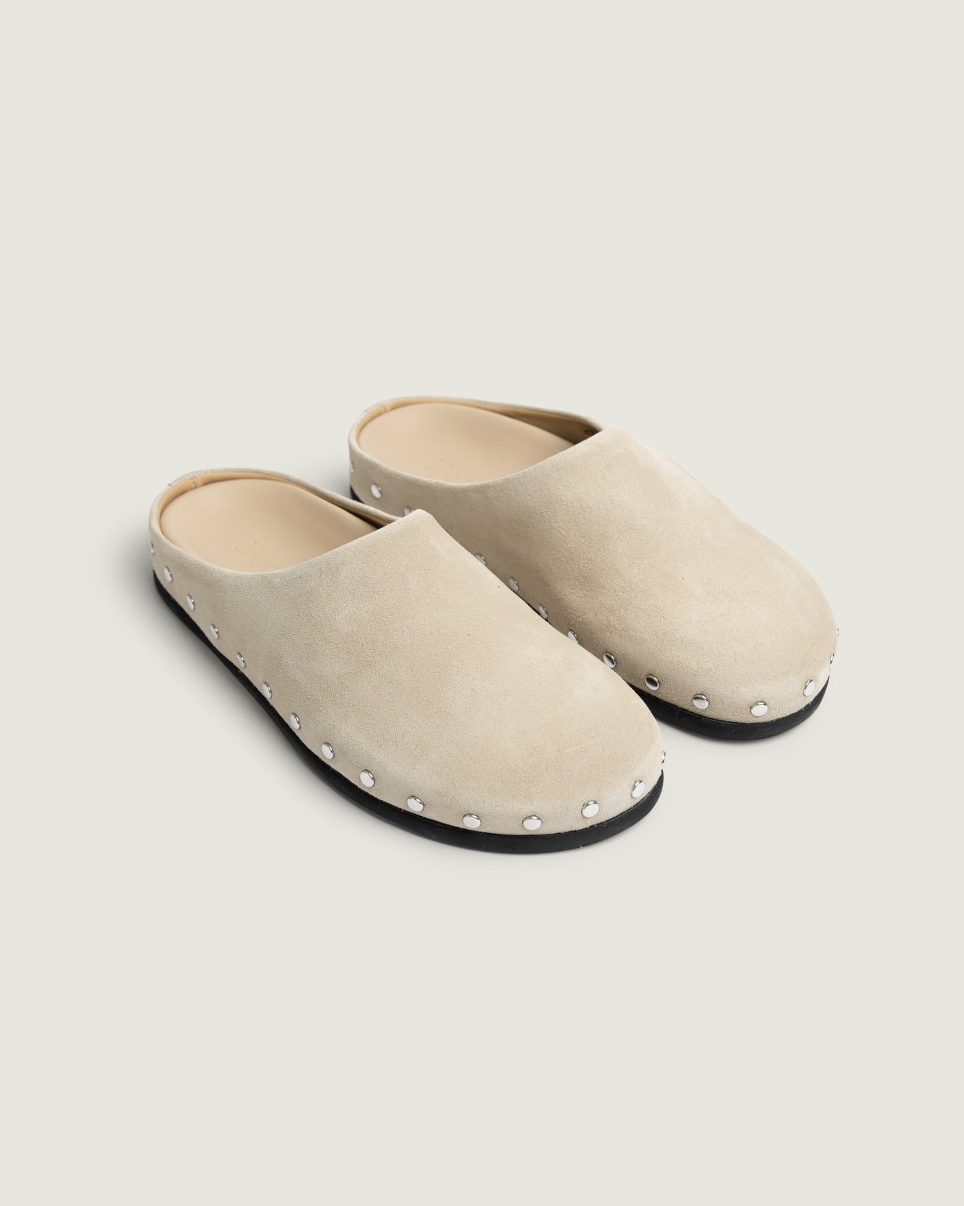 Mule - Studded | Light taupe