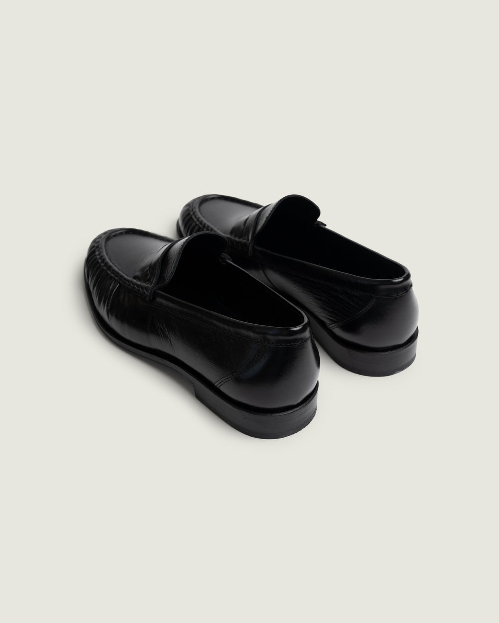 Penny Loafer Wrinkle - Leather | Black
