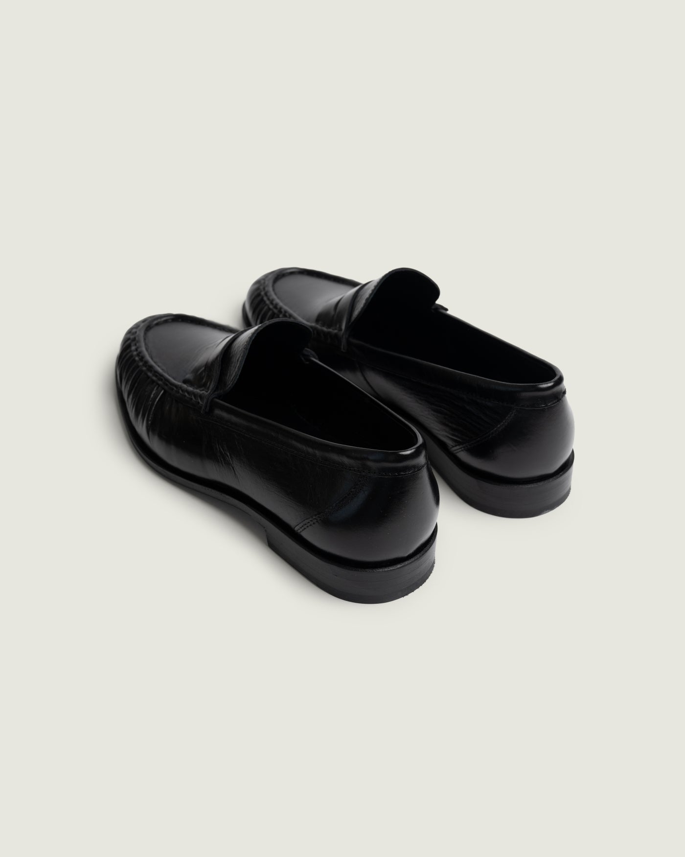 Penny Loafer Wrinkle - Leather | Black