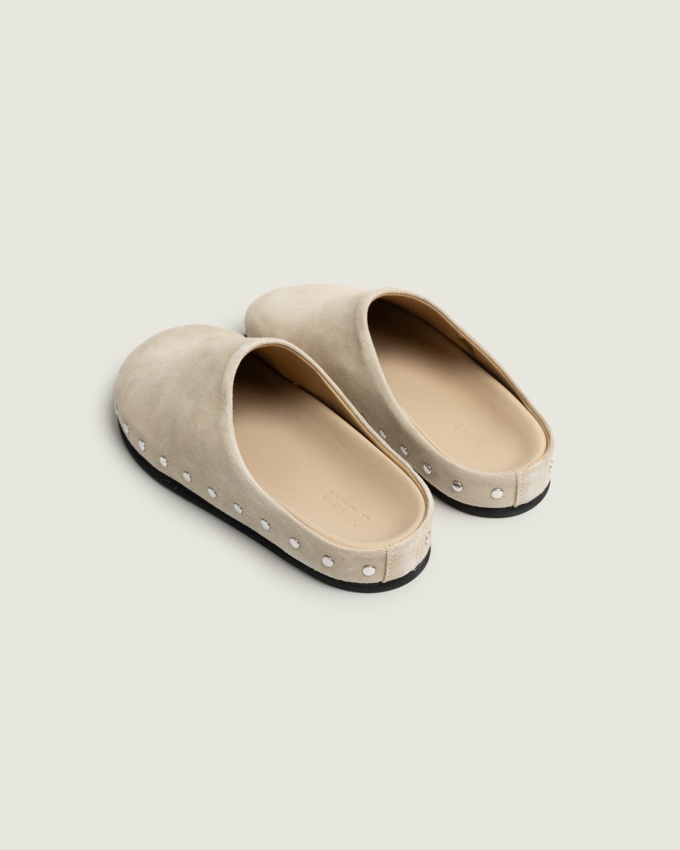 Mule - Studded | Light taupe