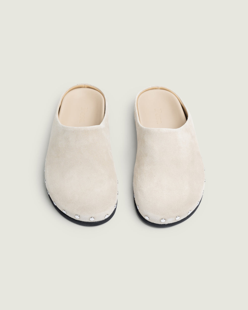 Mule - Studded | Light taupe