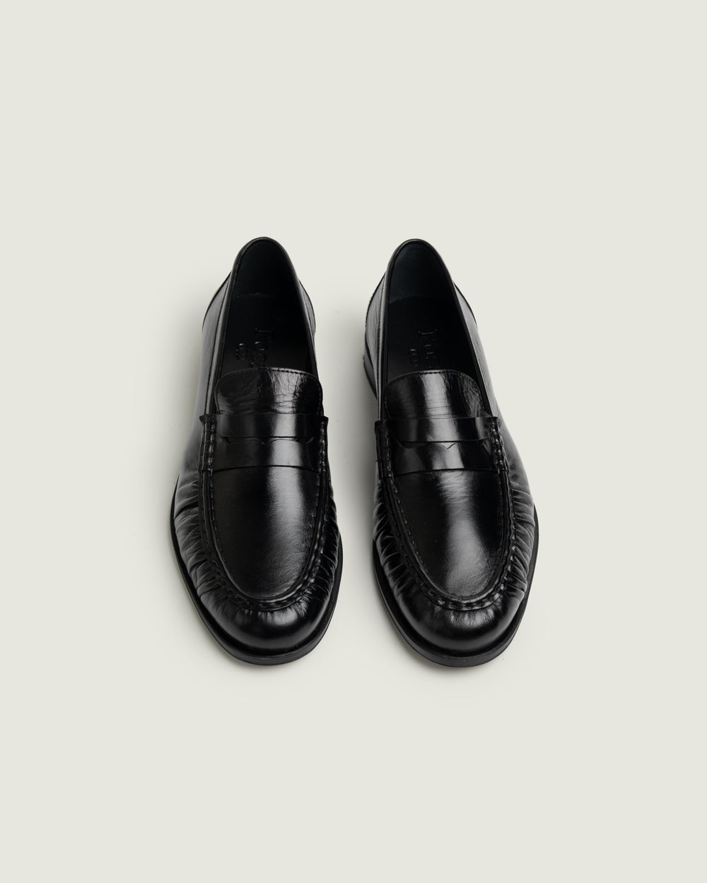 Penny Loafer Wrinkle - Leather | Black