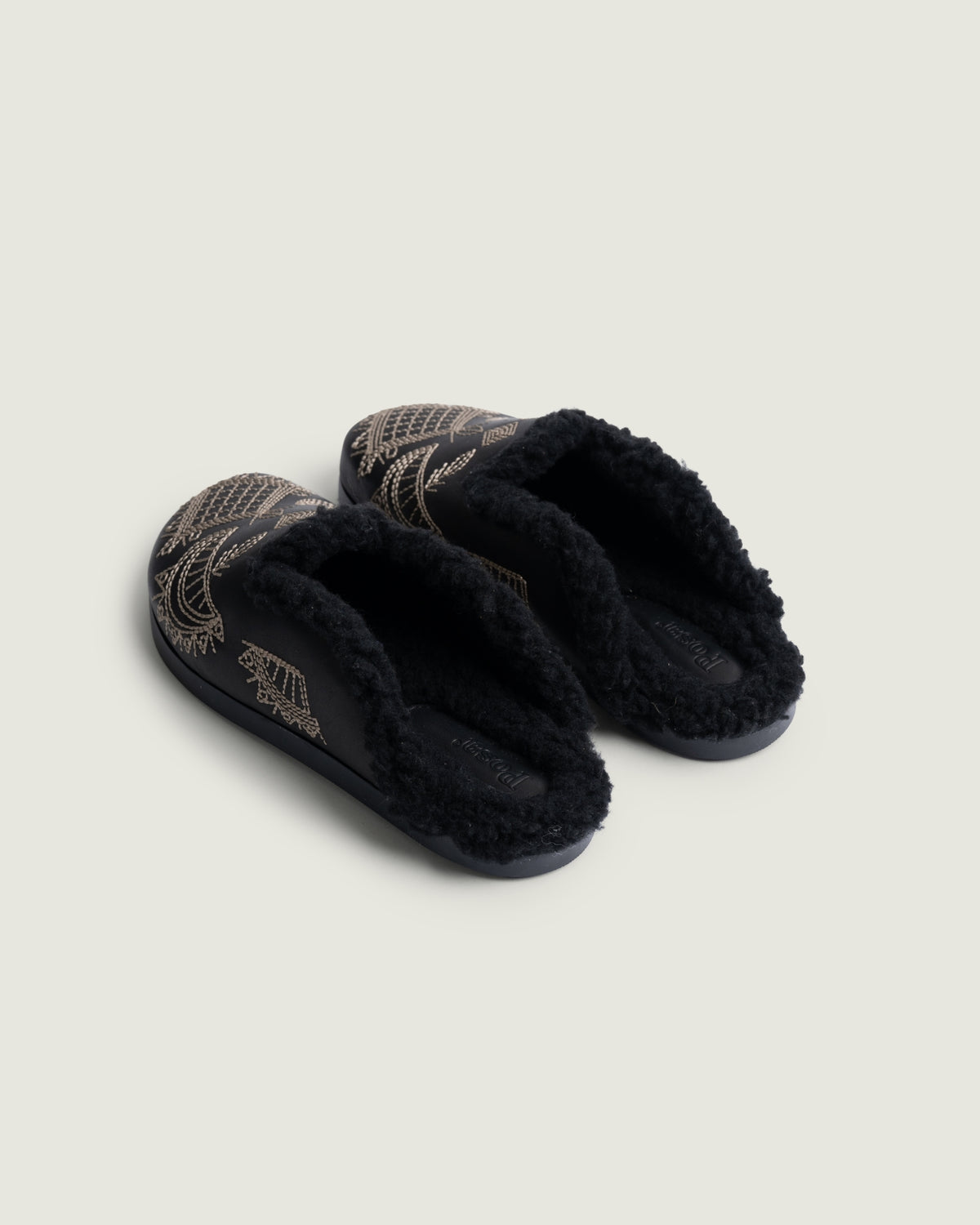 Mule Bohemian - Leather/Fur | Black