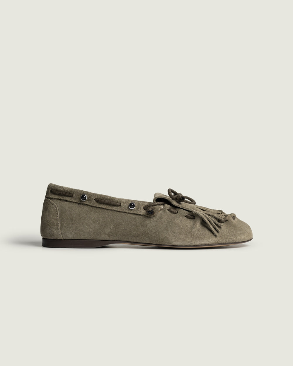 Fringe Moccasin | Khaki