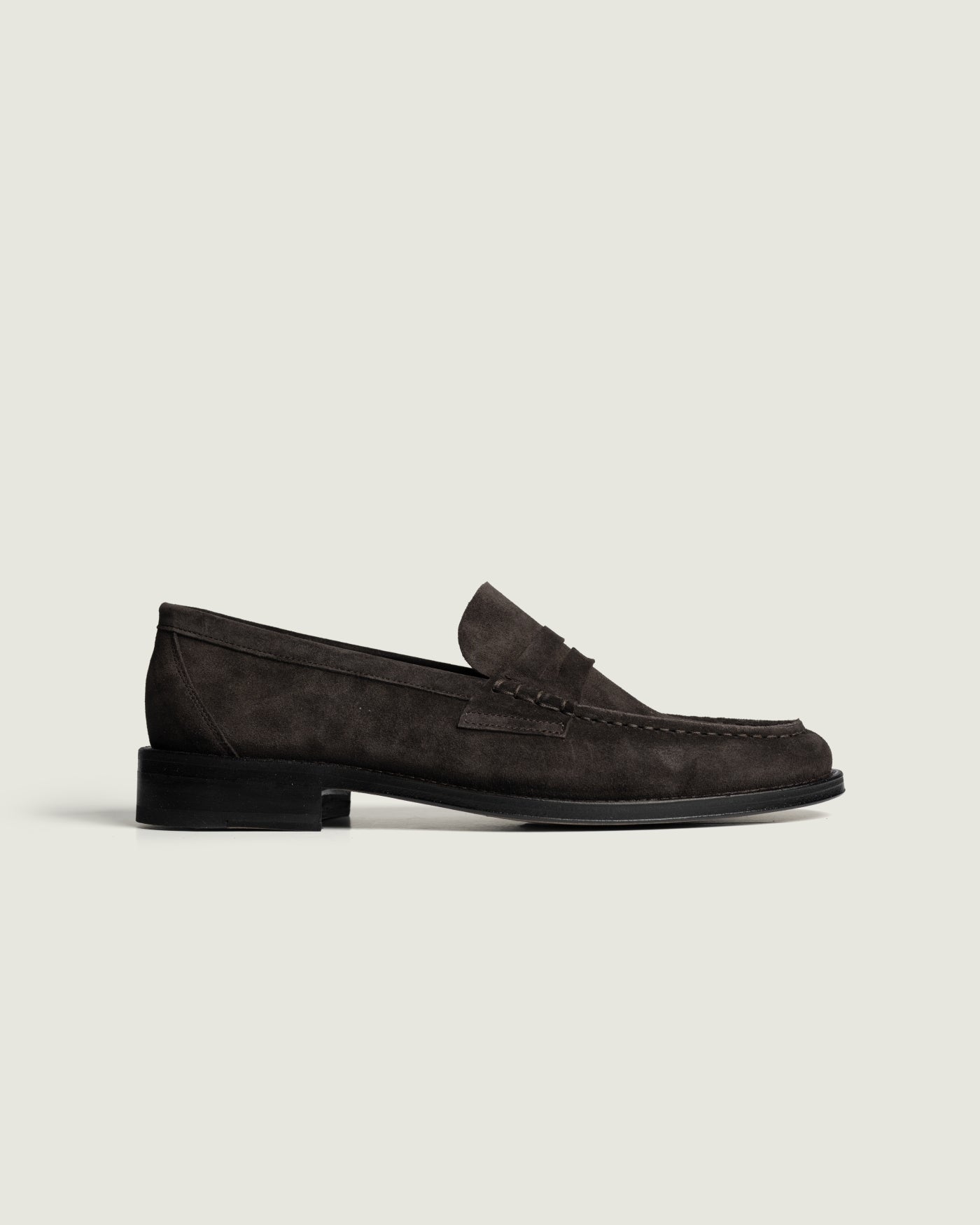 College Penny Loafer - Suede | Dark brown