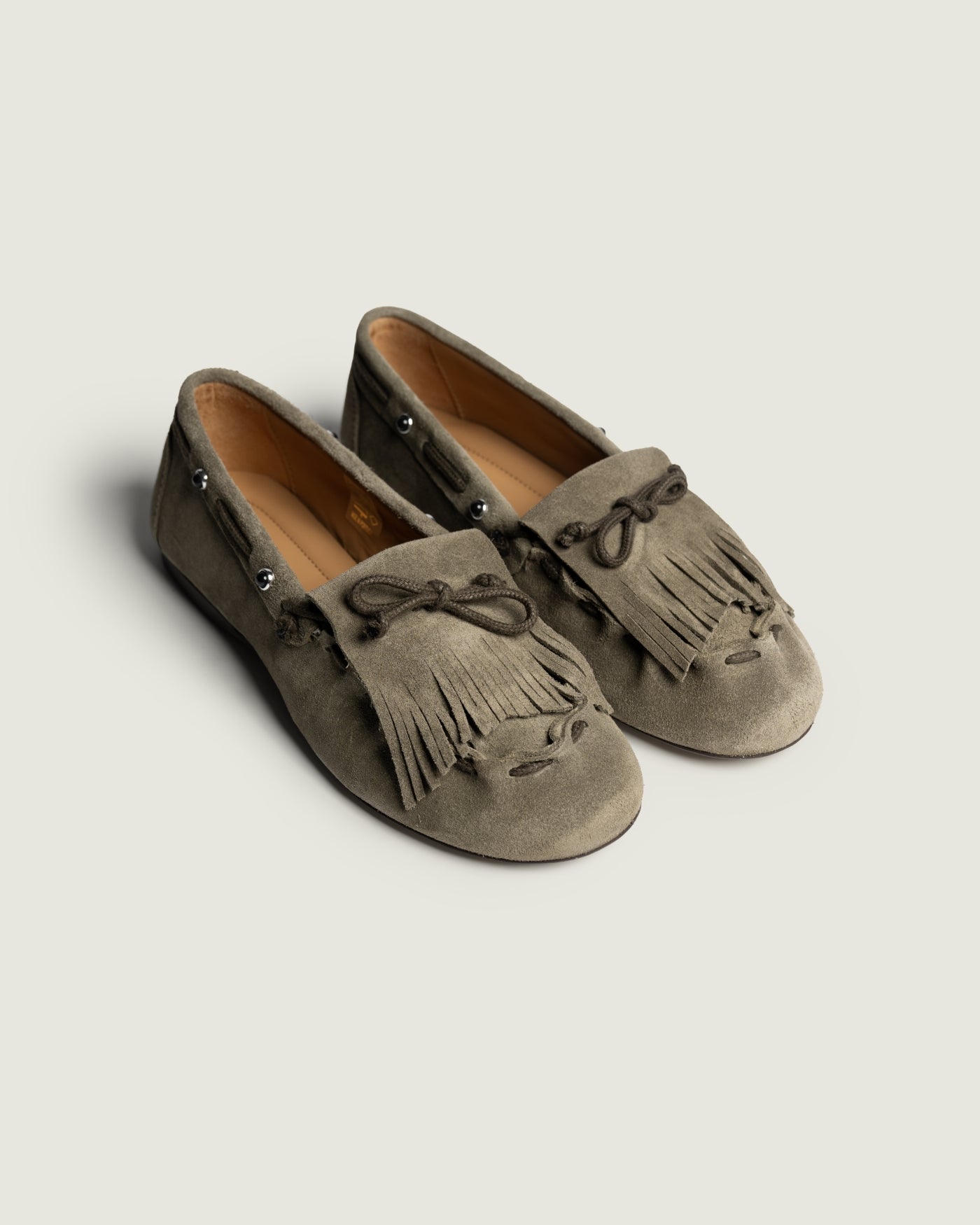 Fringe Moccasin | Khaki