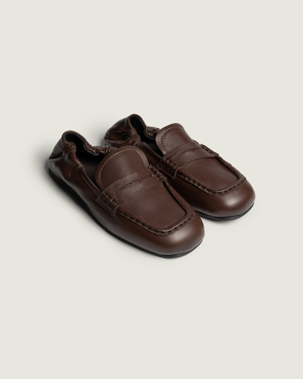 Penny Loafer Square - Leather | Brown