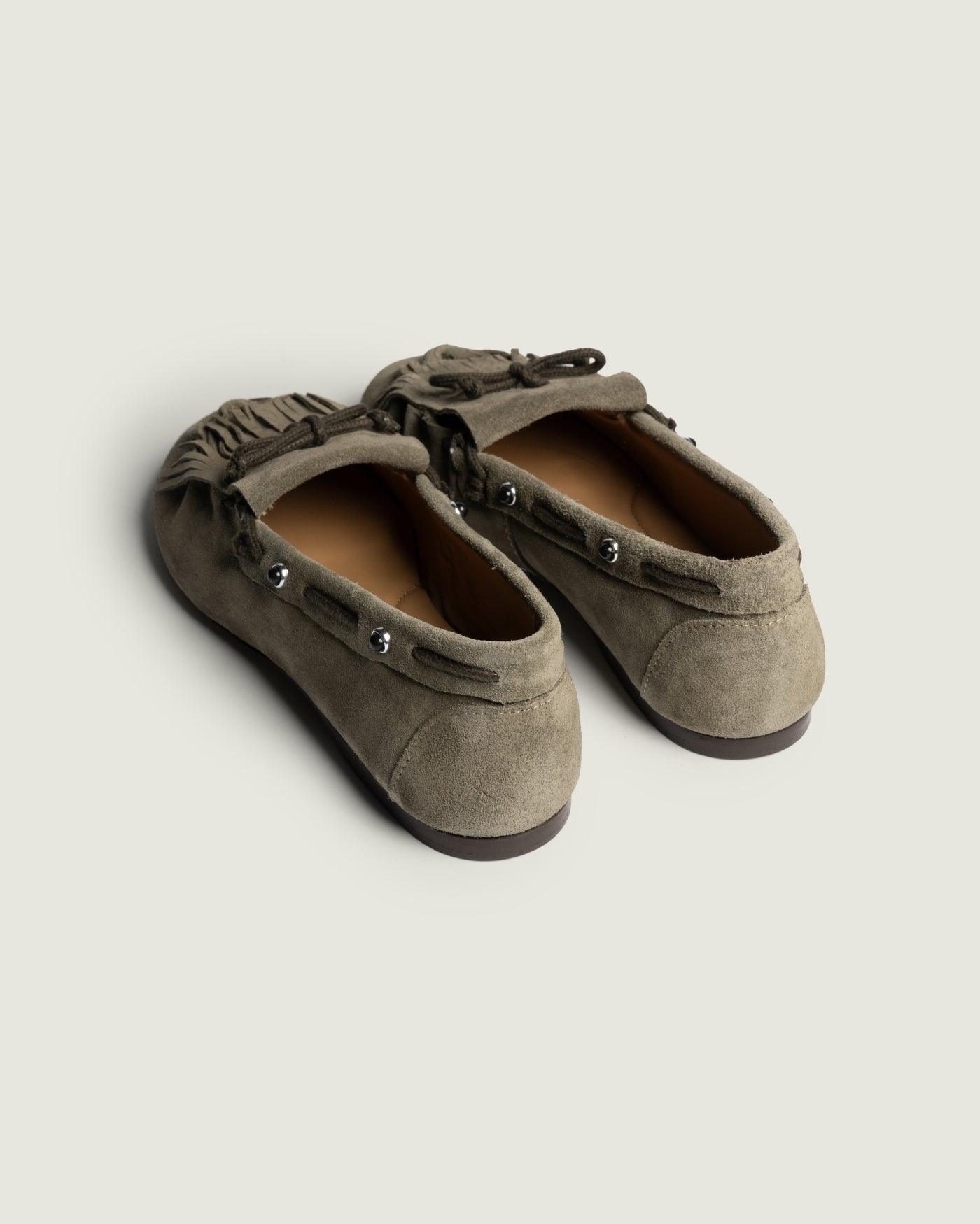 Fringe Moccasin | Khaki