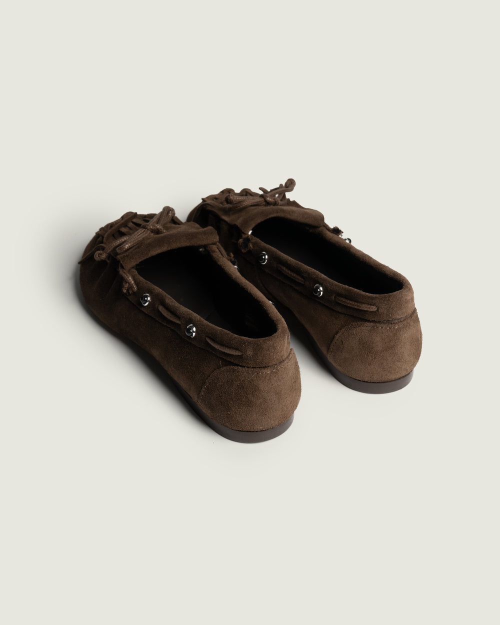 Fringe Moccasin | Dark brown