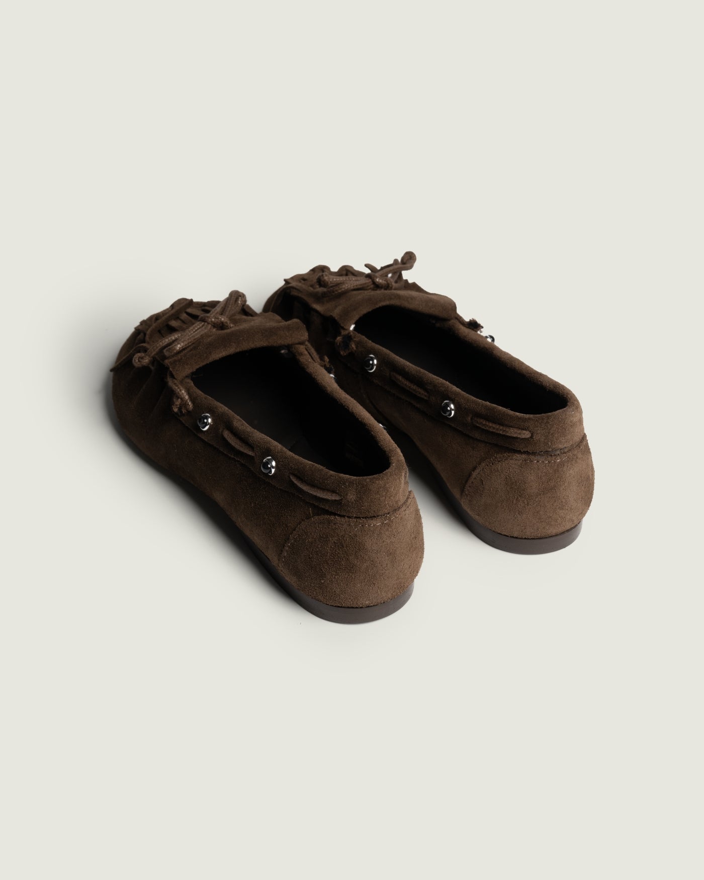 Fringe Moccasin | Dark brown