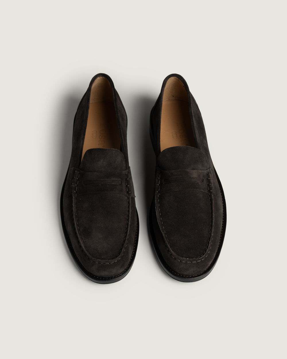 College Penny Loafer - Suede | Dark brown