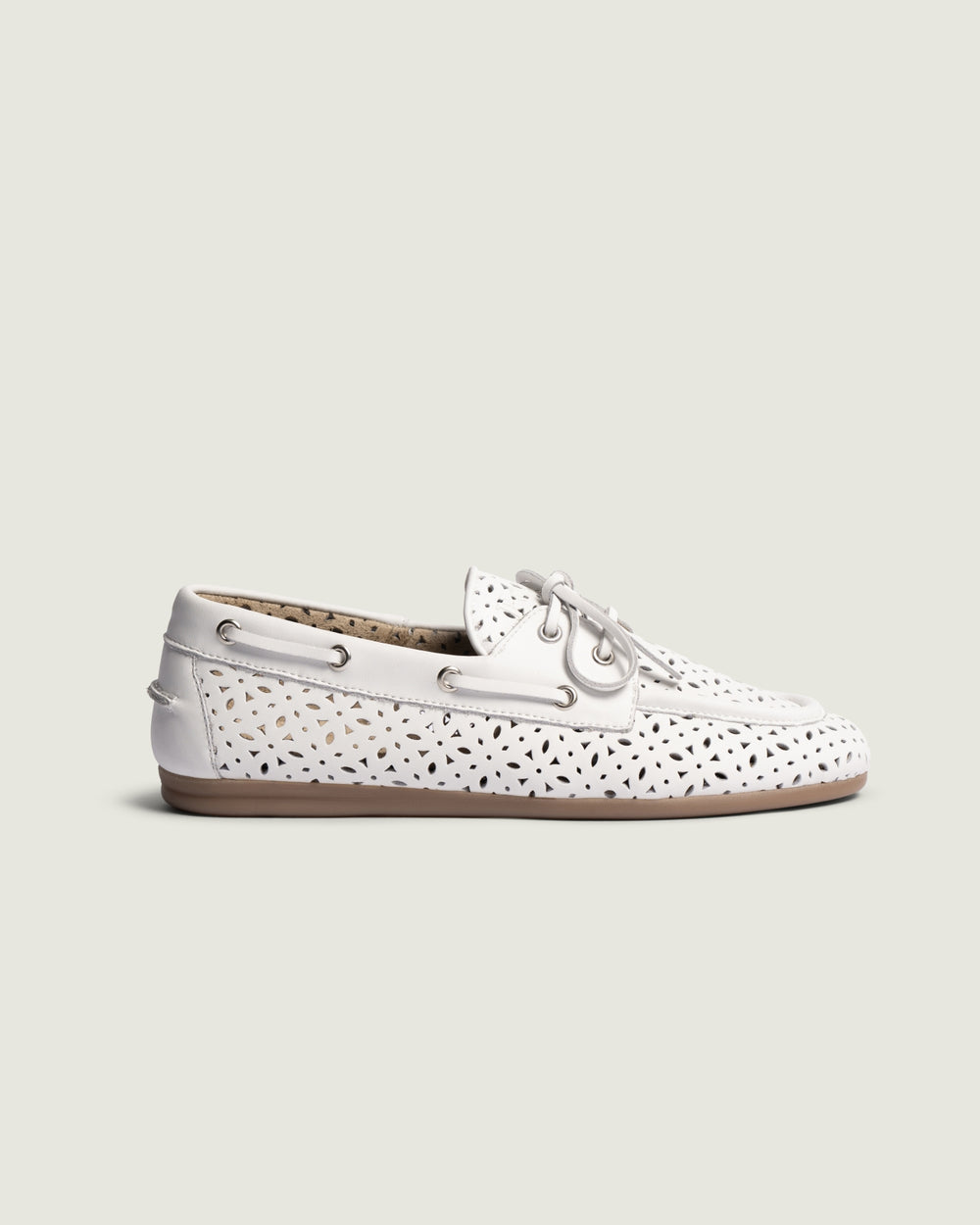 Boat Loafer Perforated - Leather | Off white