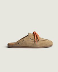 Boat Loafer Mule - Brushed Suede | Tan