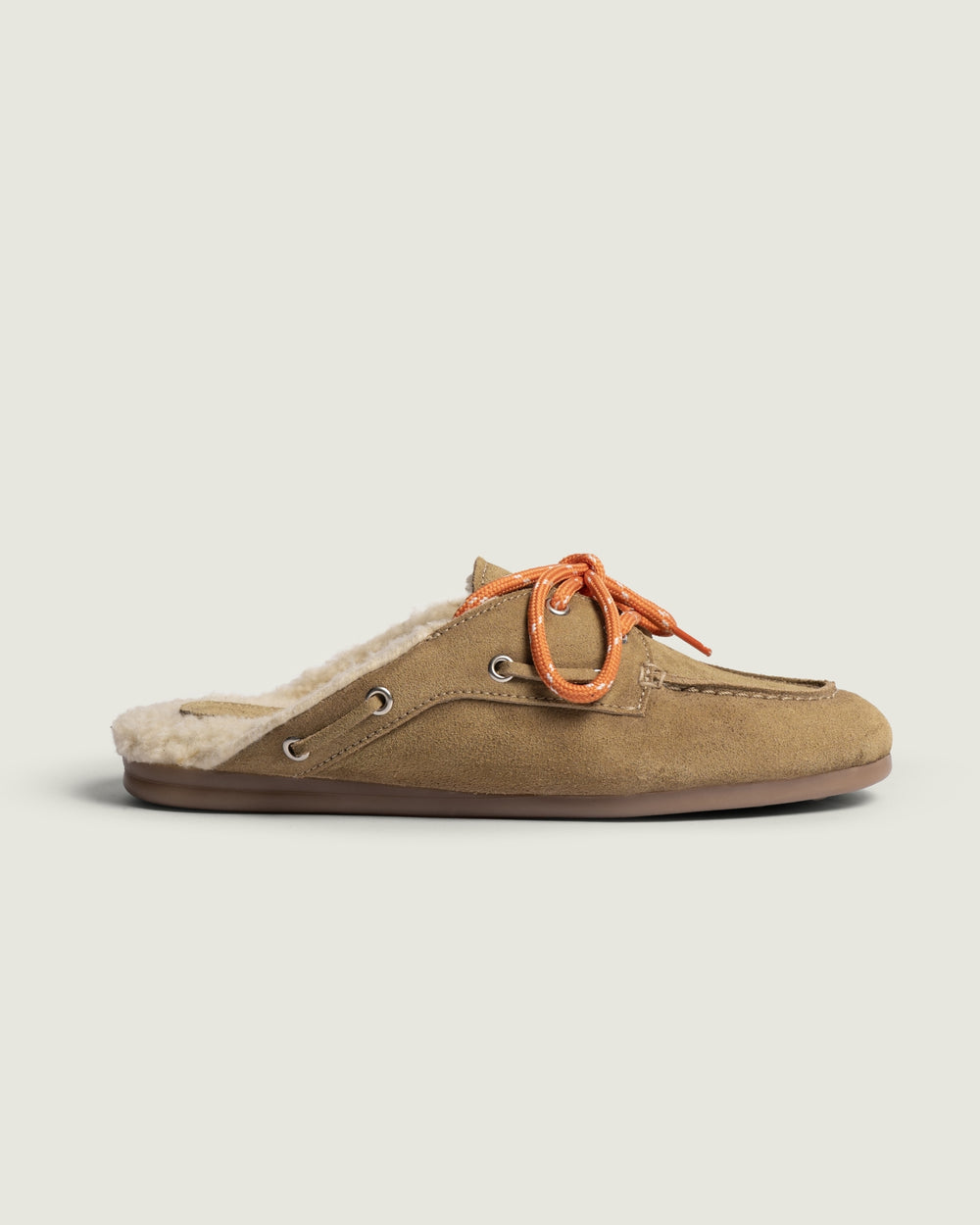 Boat Loafer Mule Fur Brushed - Suede | Desert tan