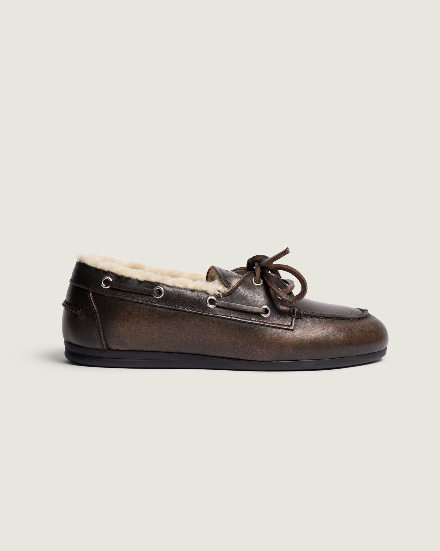 Boat Loafer Brushed - Fur | Coffee