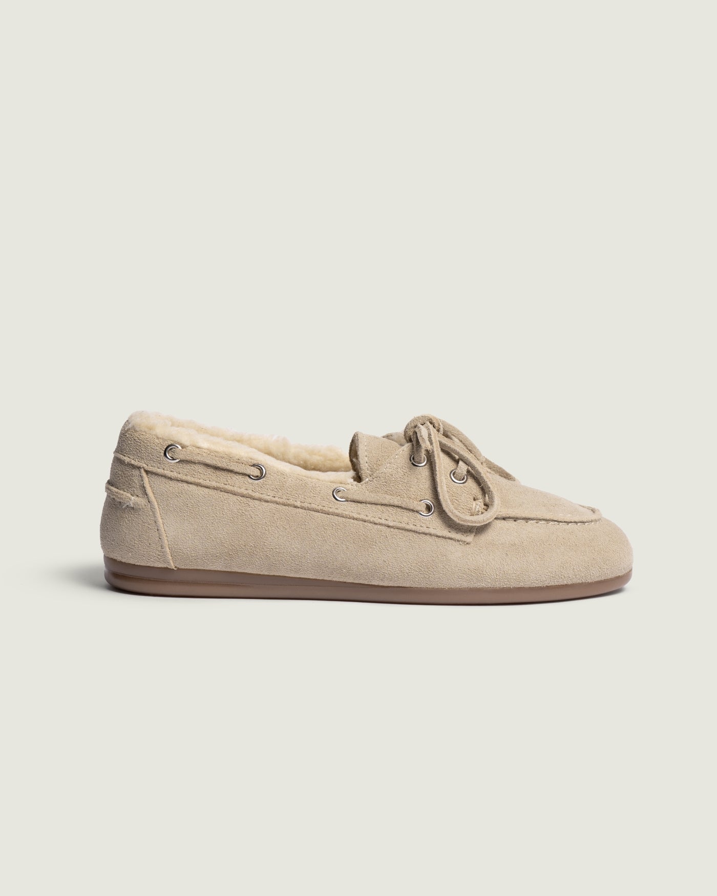 Boat Loafer Brushed - Fur | Light taupe