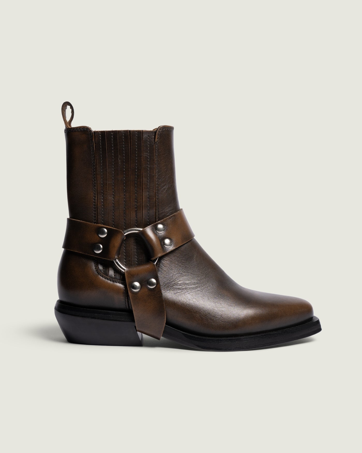 Texan Buckle Boot | Vintage brown