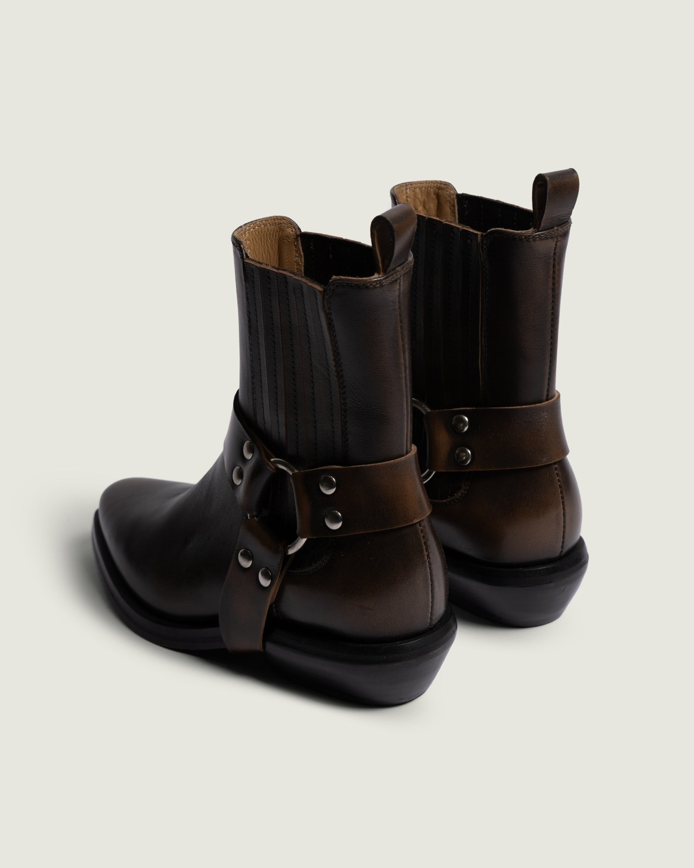 Texan Buckle Boot | Vintage brown
