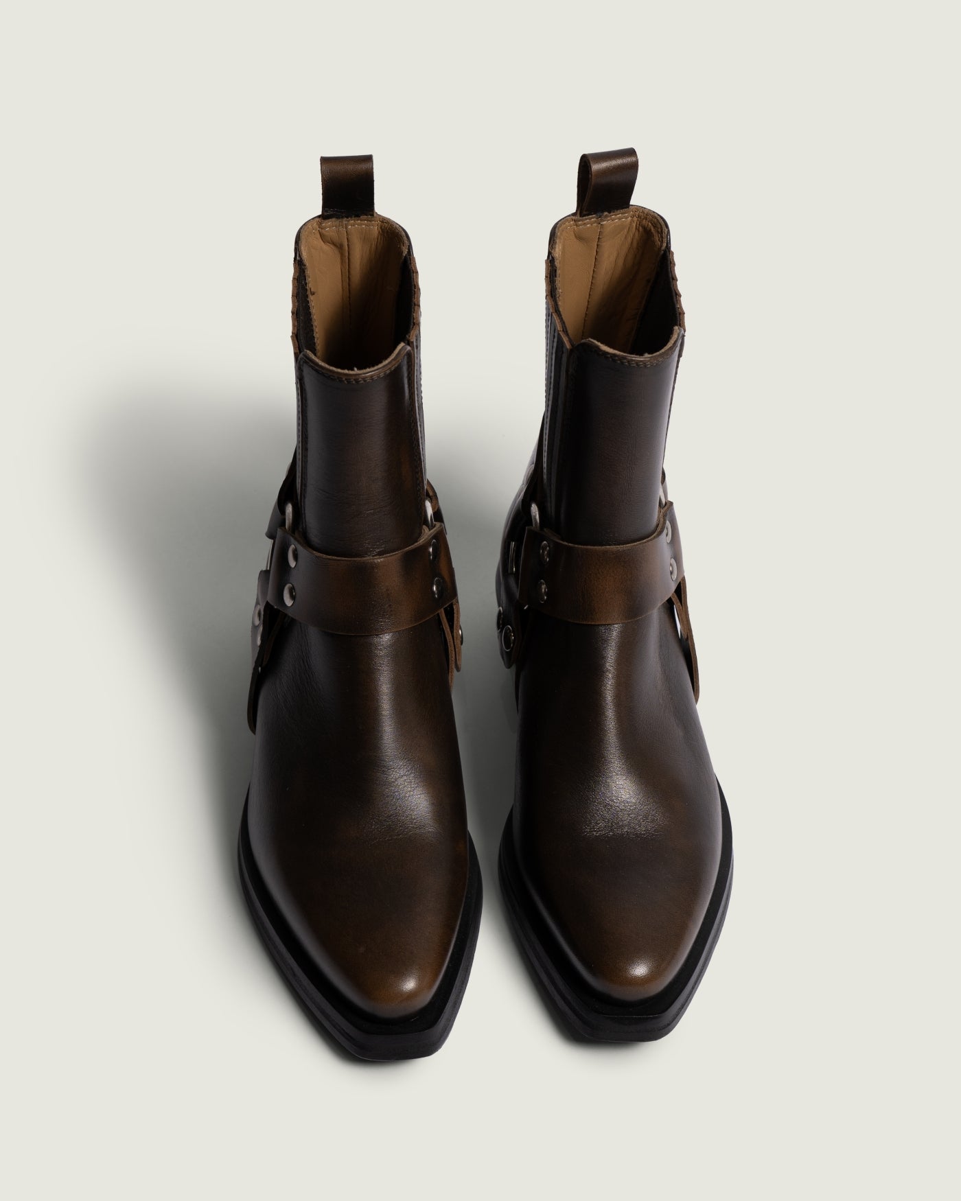 Texan Buckle Boot | Vintage brown