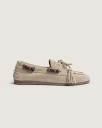 Boat Loafer Brushed Beads | Light taupe