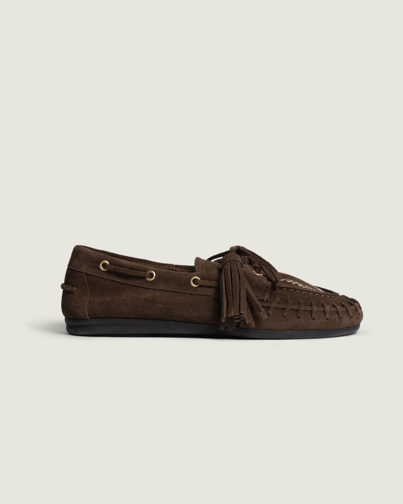 Boat Loafer Fringe | Dark brown