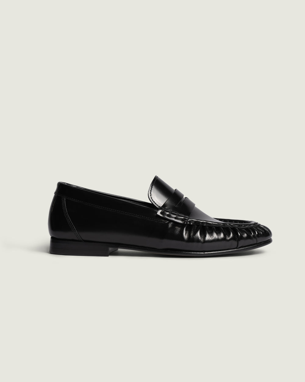Penny Loafer Wrinkle - Box Leather | Polished black
