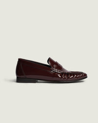 Penny Loafer Wrinkle - Box Leather | Polished burgundy