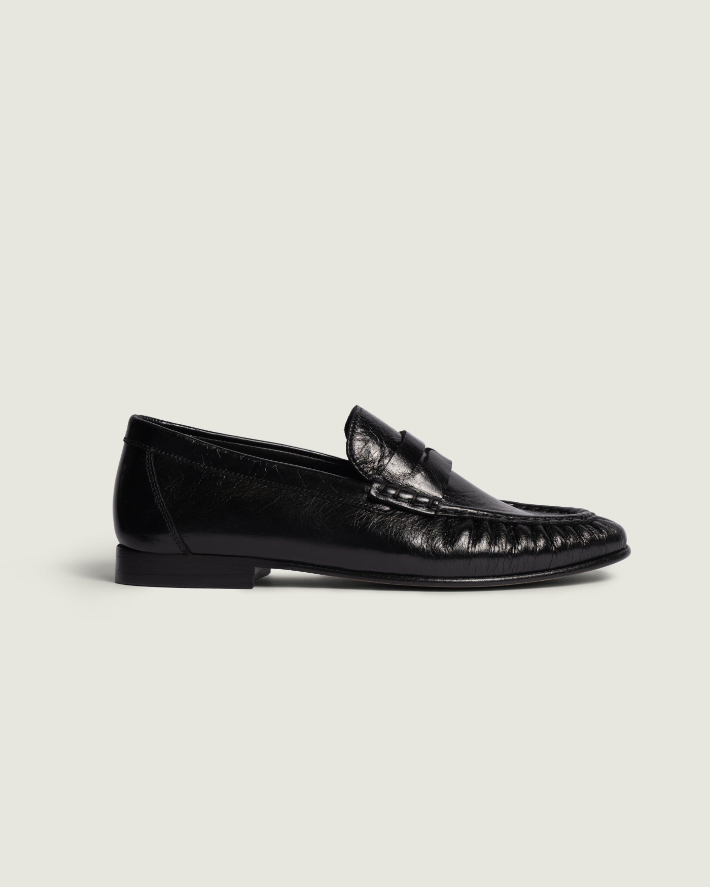 Penny Loafer Wrinkle - Leather | Black