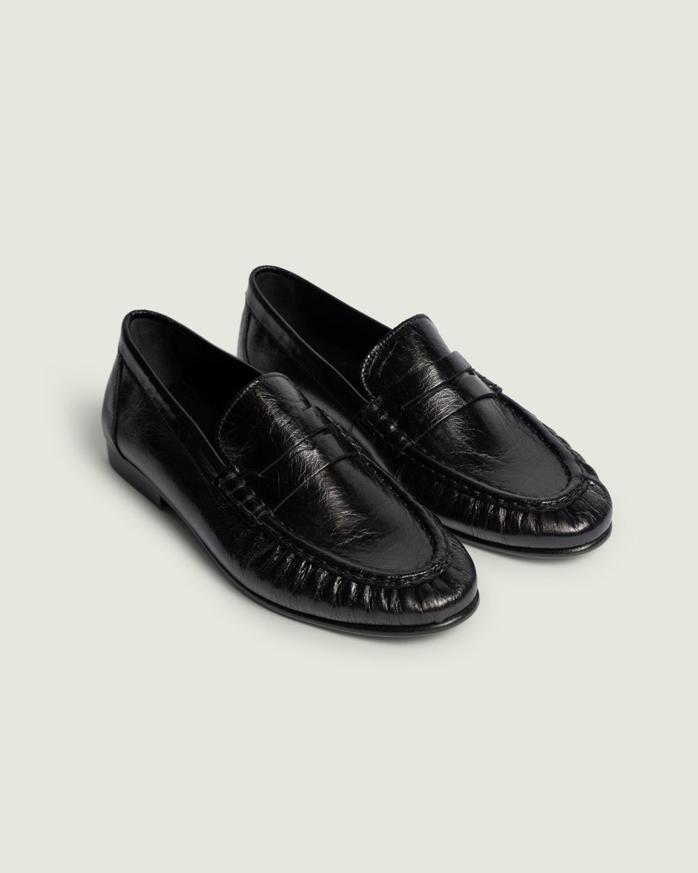 Penny Loafer Wrinkle - Leather shiney | Black