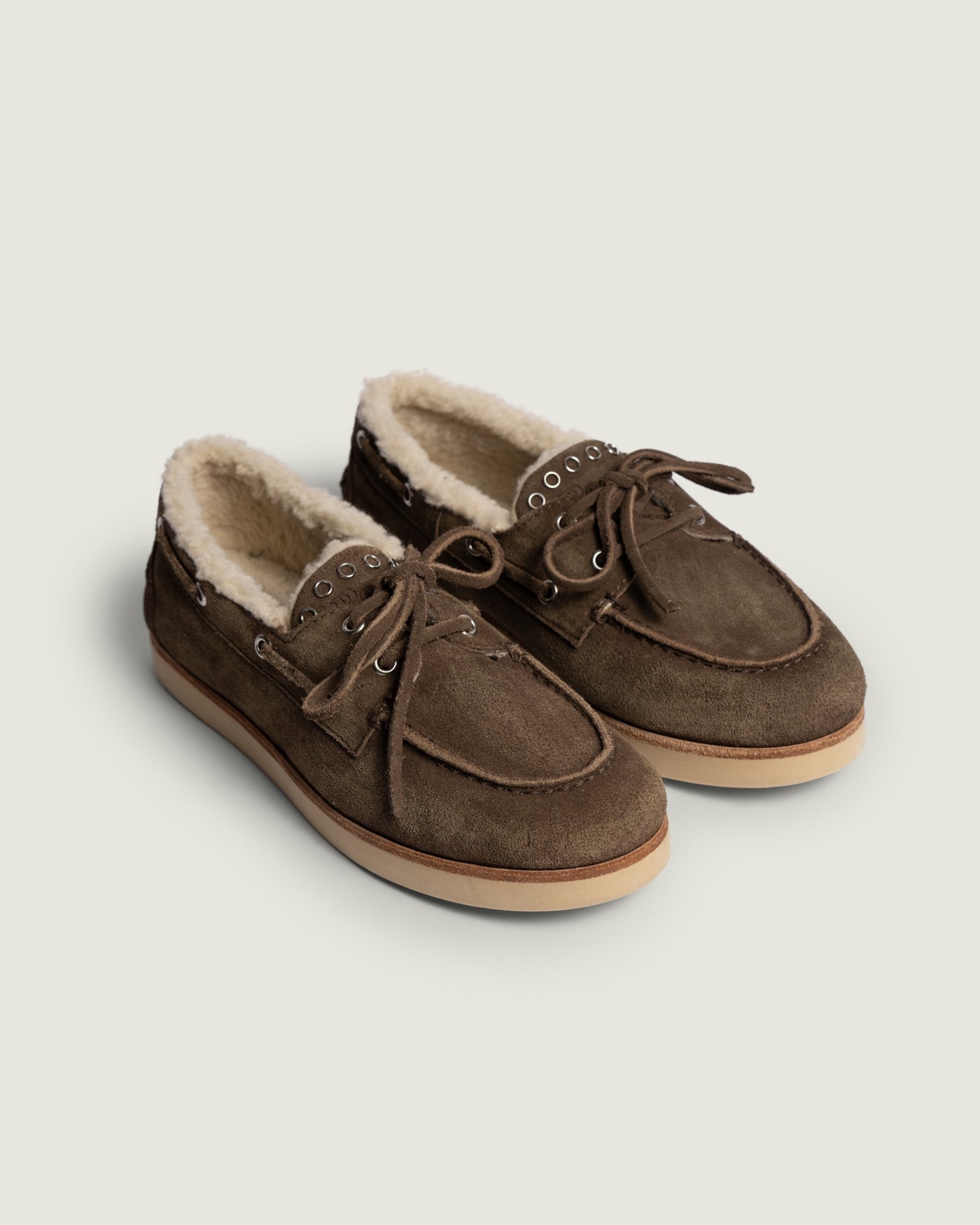 Deck Loafer Shearling | Dark brown