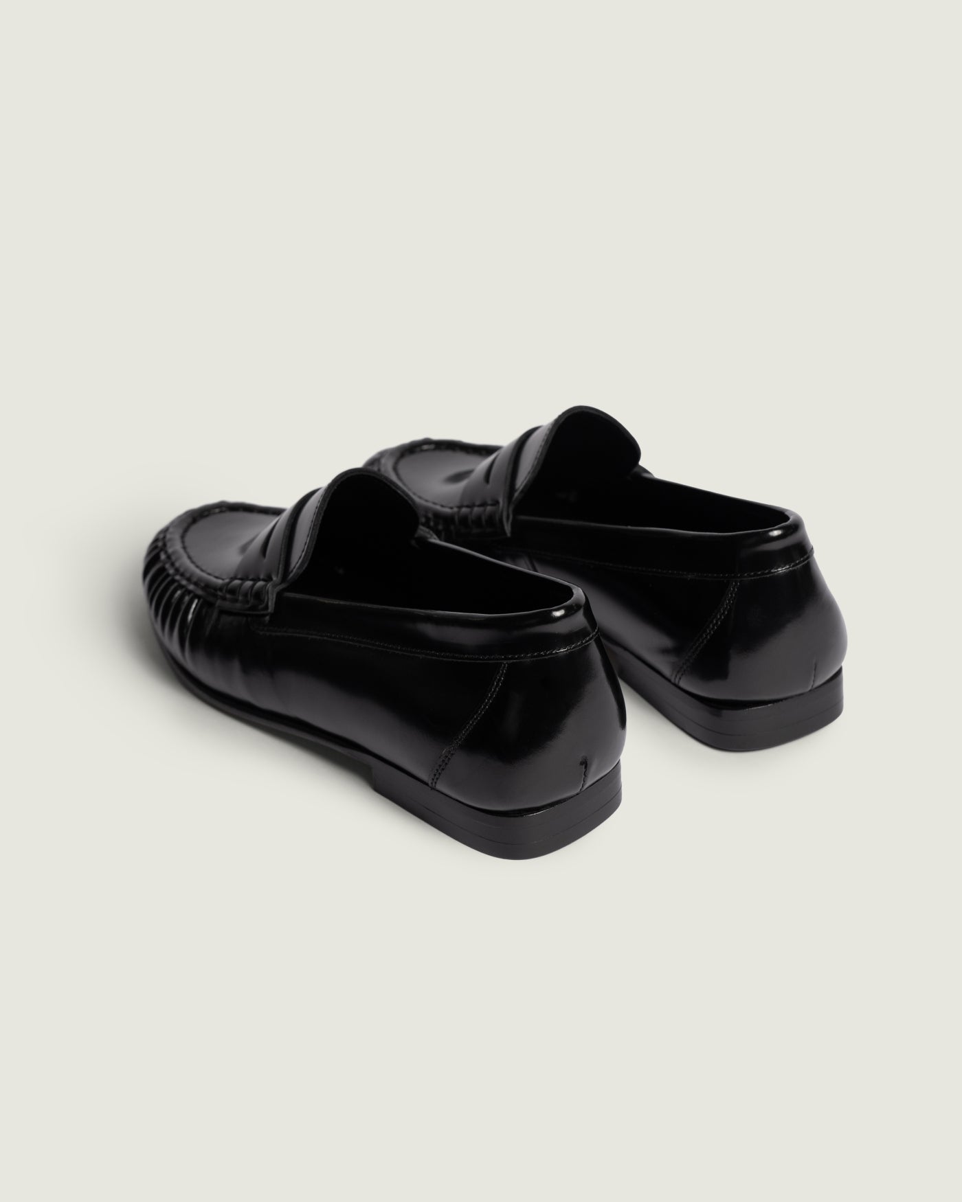 Penny Loafer Wrinkle - Box Leather | Polished black