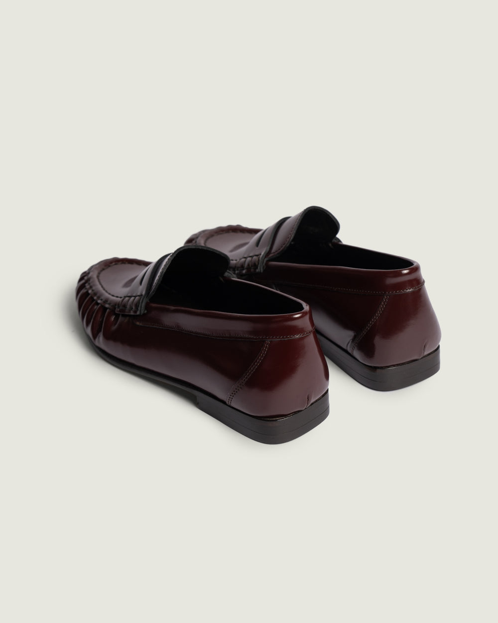 Penny Loafer Wrinkle - Box Leather | Polished burgundy