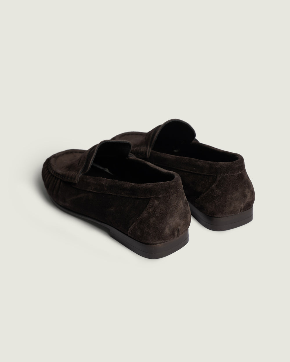 Penny Loafer Wrinkle - Suede | Dark brown