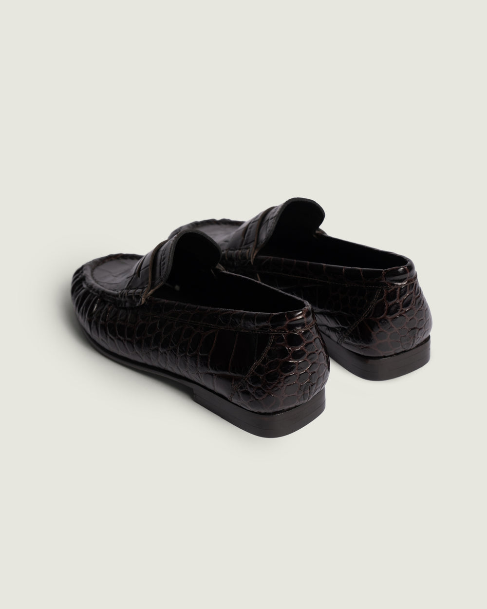 Penny Loafer Wrinkle Croco | Burgundy
