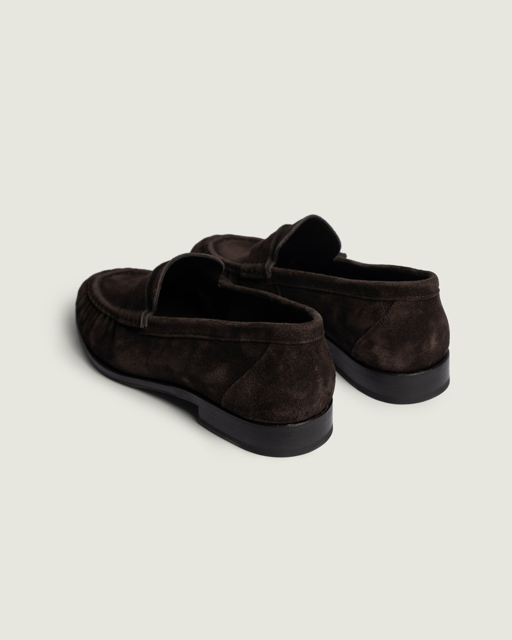 Penny Loafer Wrinkle - Suede | Dark brown
