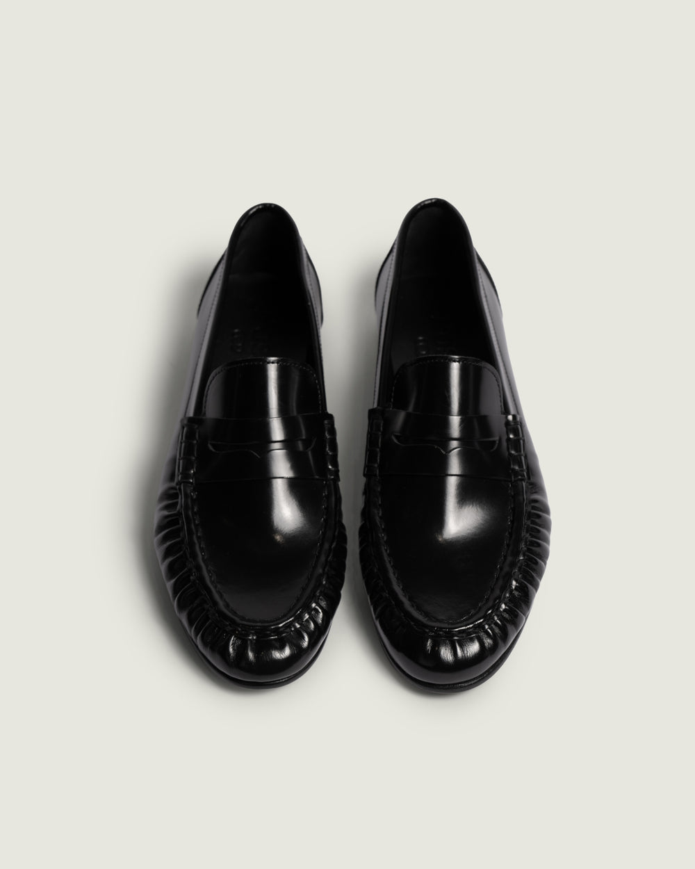 Penny Loafer Wrinkle - Box Leather | Polished black
