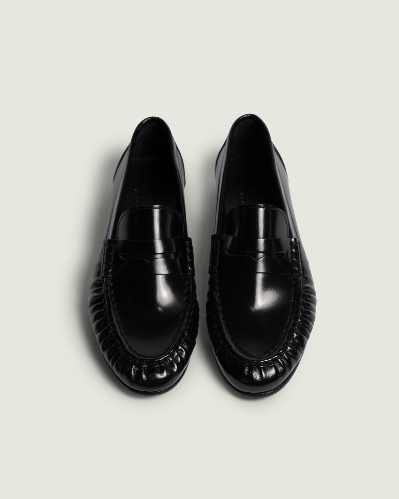 Penny Loafer Wrinkle - Box Leather | Polished black