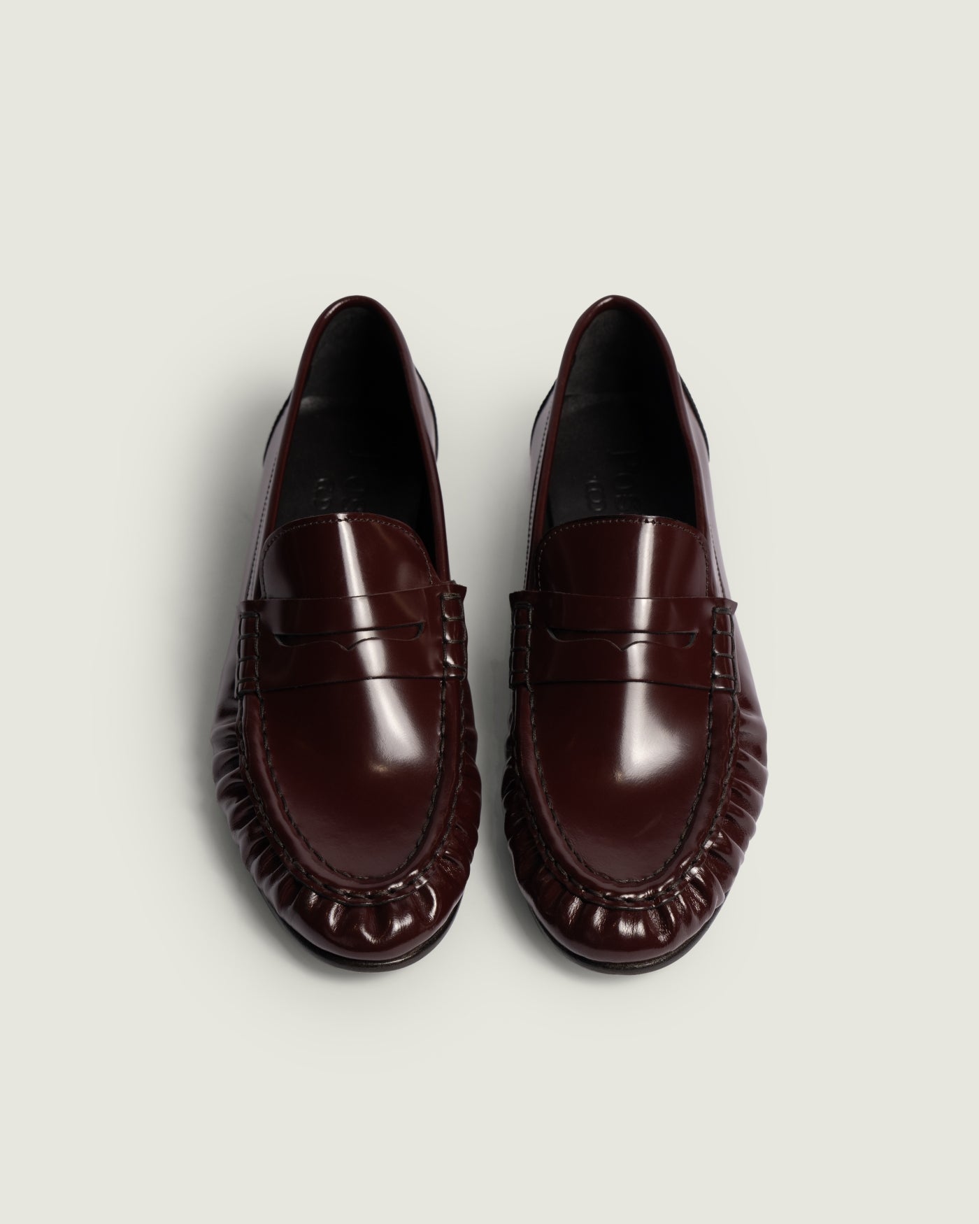 Penny Loafer Wrinkle - Box Leather | Polished burgundy