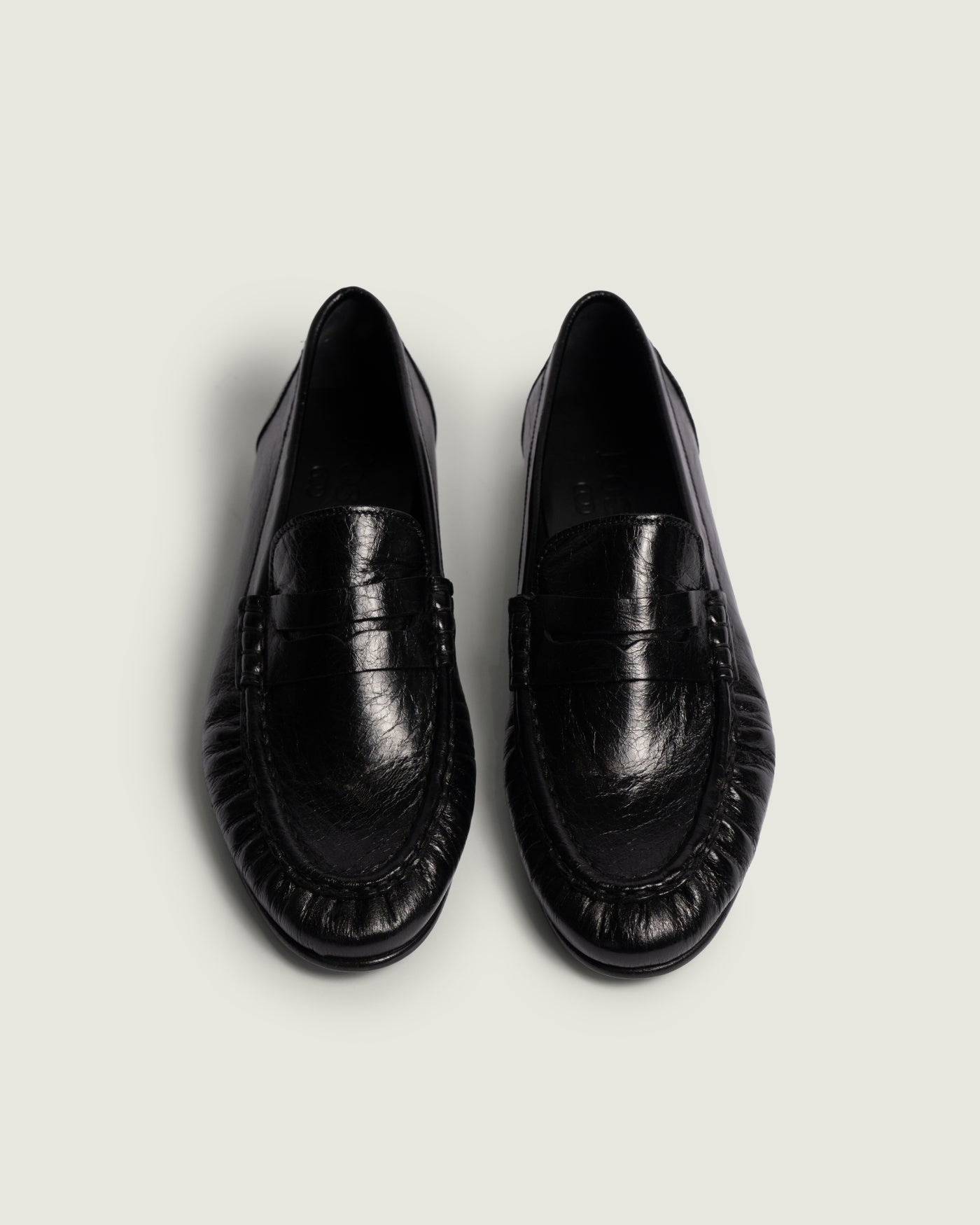 Penny Loafer Wrinkle - Leather | Black