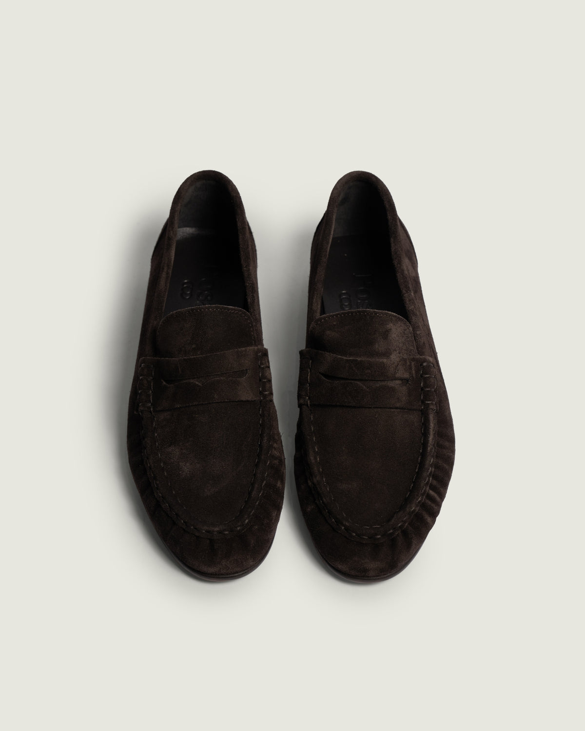 Penny Loafer Wrinkle - Suede | Dark brown