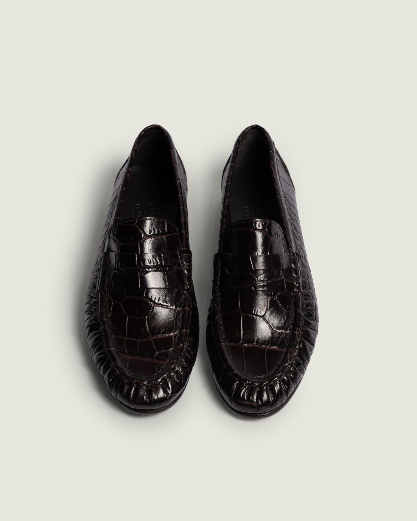 Penny Loafer Wrinkle Croco | Burgundy
